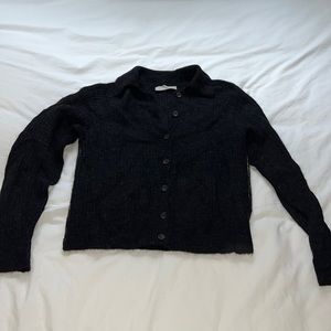 Everlane • charcoal cardigan sweater